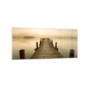 Üveg kép - Hajnal előtt, hajnal, fény - 120x50 cm