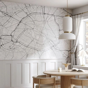 Egyedi tapéta Standard Eco - Párizs virága - Város, Város térkép, Párizs