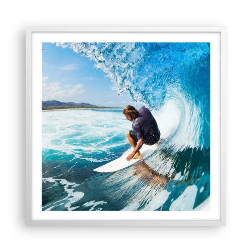 Poszter fekete keretben - Tánc a hullámokkal - 60x60 cm