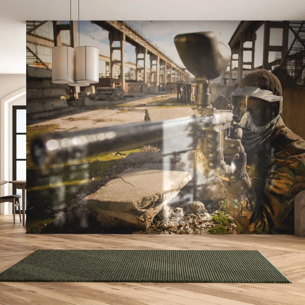 Fotótapéta Premium Sand - Te is hős lehetsz - Paintball, Sport, Katonai - 100x70 cm
