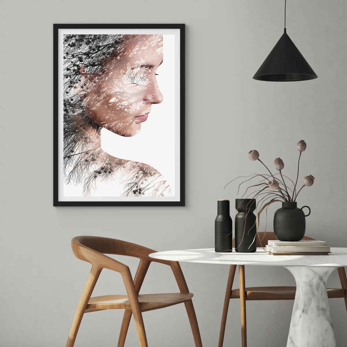 Poszter fehér keretben - Az erdő szelleme - 70x100 cm