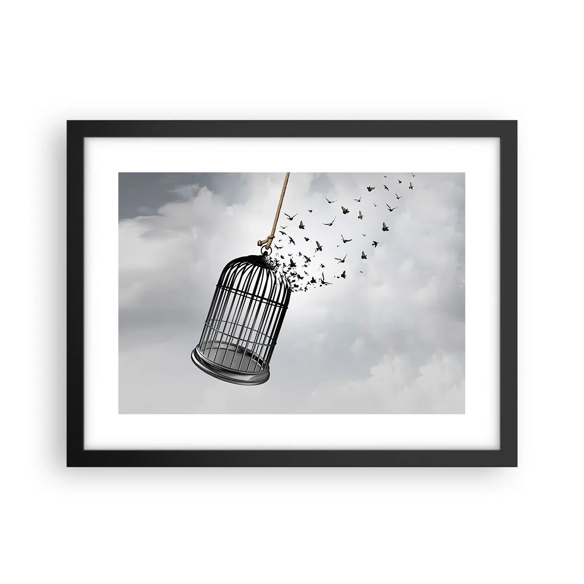 Poszter fehér keretben - Hit... Remény... Szabadság! - 40x30 cm