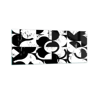 Üveg kép - A fehér fehér, a fekete pedig fekete - 100x40 cm