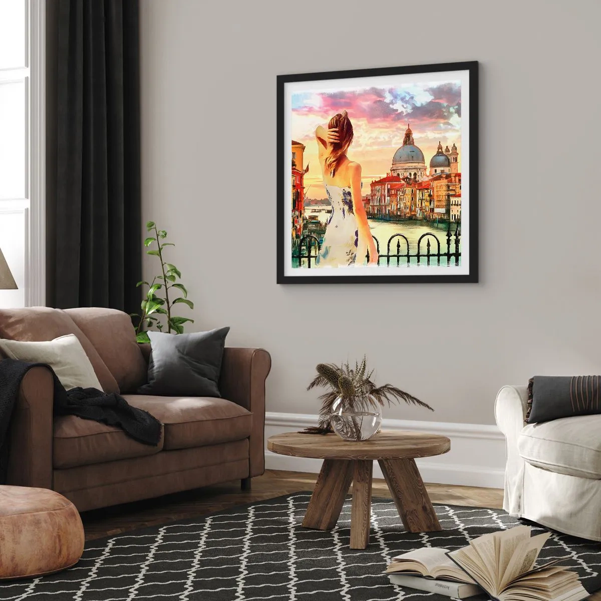 Poszter fehér keretben - Ha kaland akkor csak a … - 60x60 cm