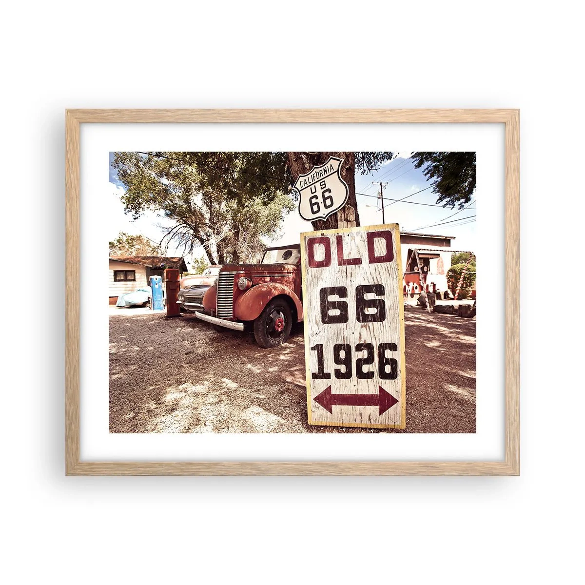 Poszter világos tölgy keretben - Az amerikai tartomány legendája - 50x40 cm