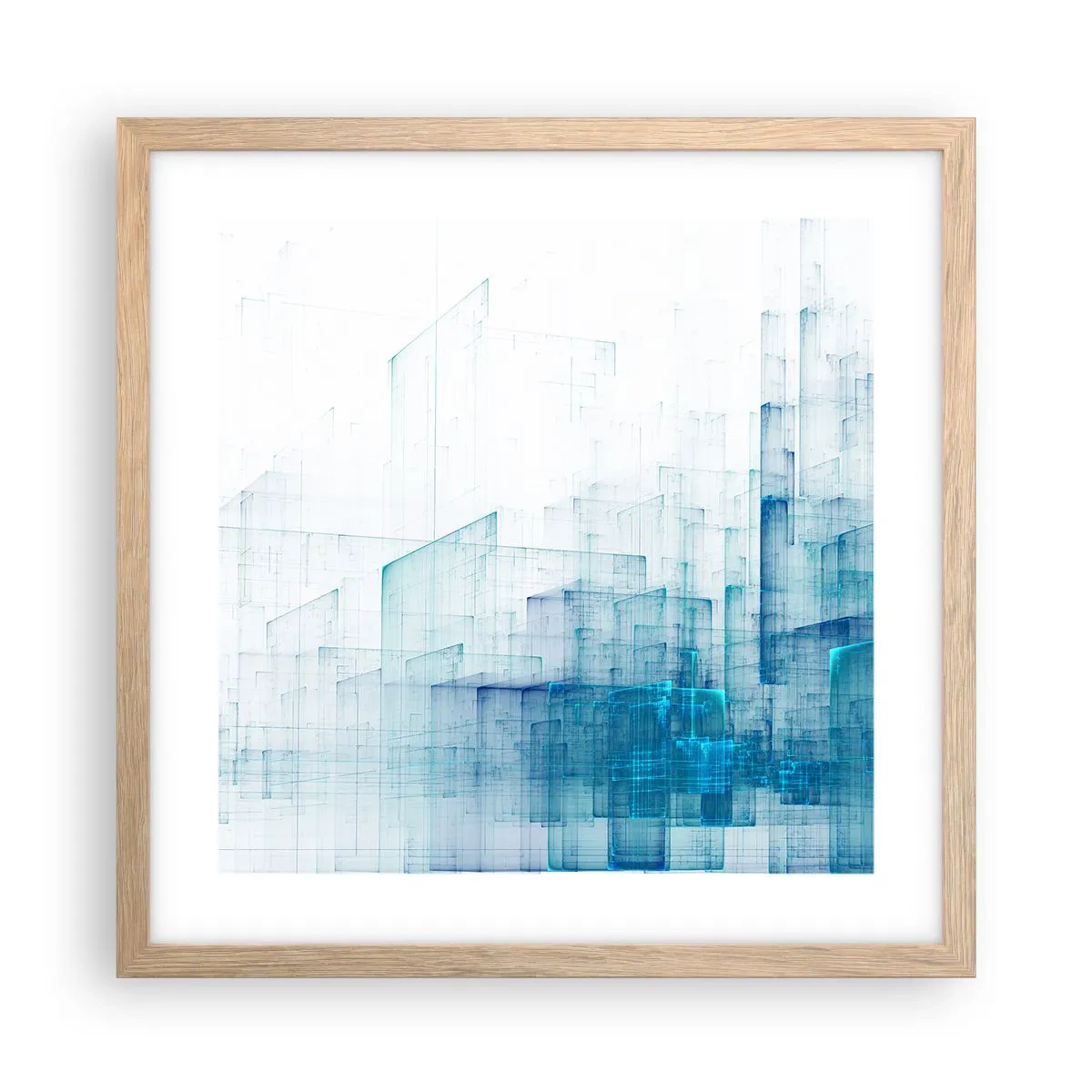 Poszter világos tölgy keretben - Hogyan lett az űr - 40x40 cm