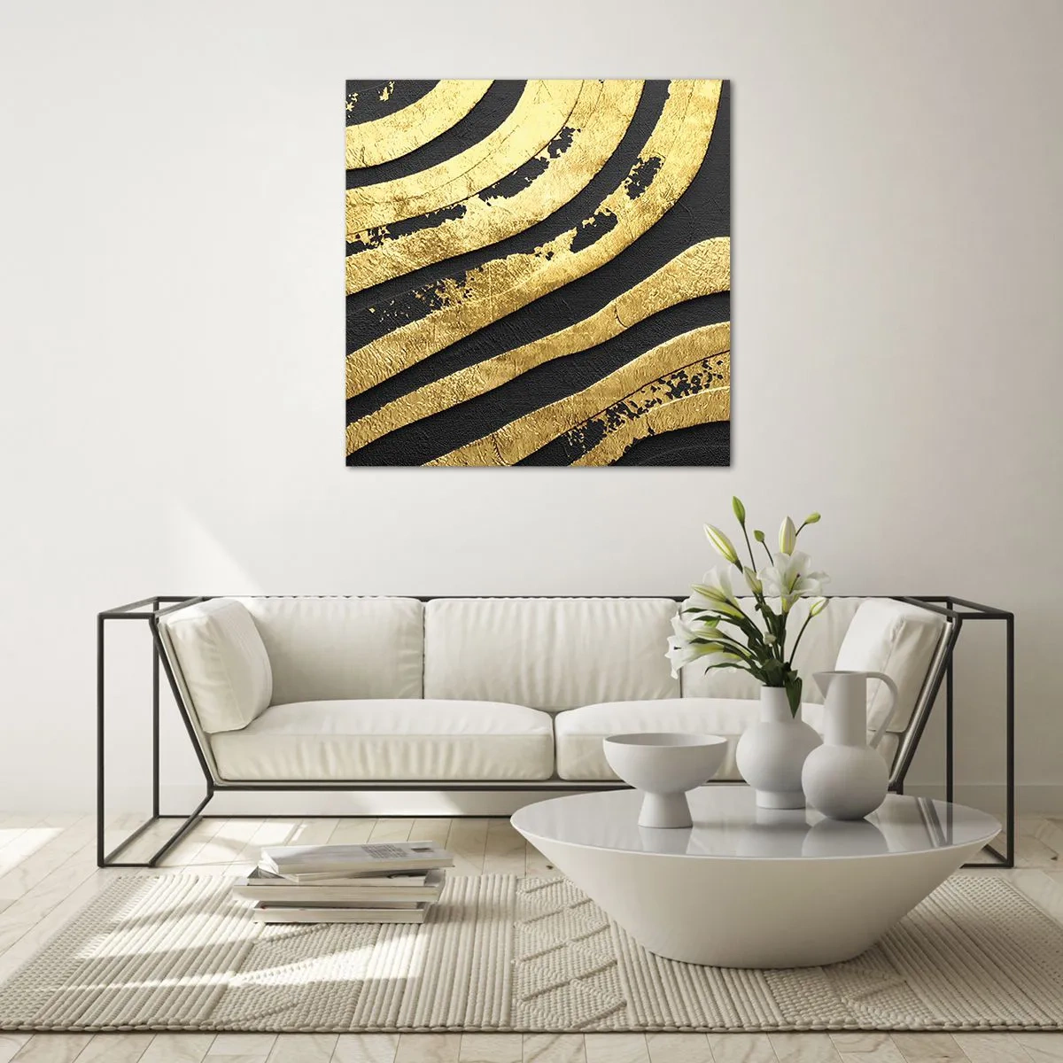 Üveg kép - Minden folyik - 40x40 cm