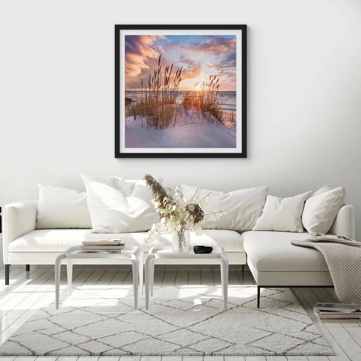 Poszter fehér keretben - Búcsú a naptól és a széltől - 30x30 cm