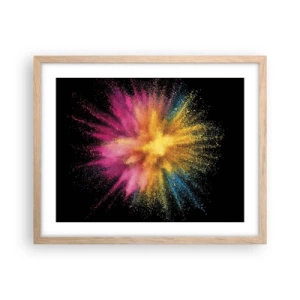 Poszter világos tölgy keretben - A színek születése - 50x40 cm