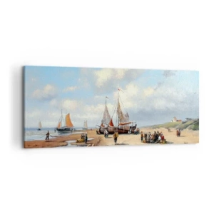 Vászonkép - Egy sikeres fogás után - 100x40 cm