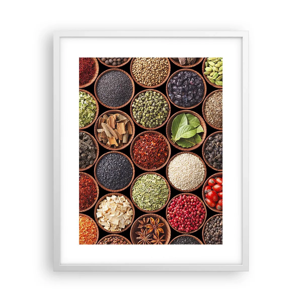 Poszter fekete keretben - A világ összes íze - 40x50 cm