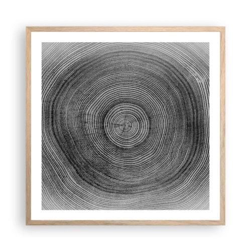 Poszter világos tölgy keretben - Az idők jele - 60x60 cm