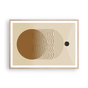 Poszter világos tölgy keretben - A geometriai formák eredetéről - 100x70 cm