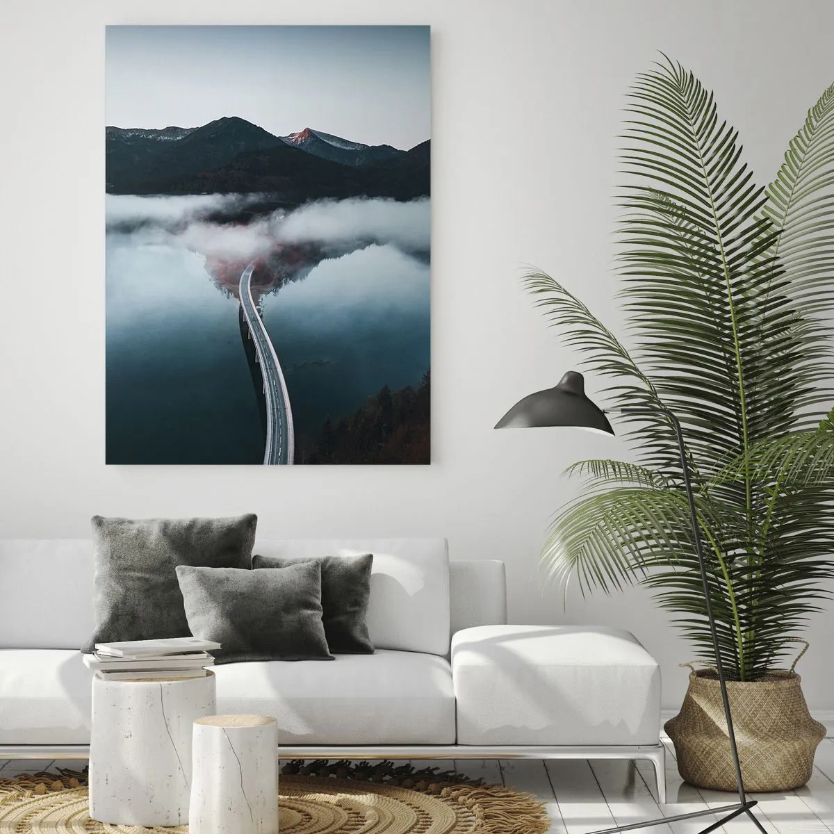 Üveg kép - Tükörsima víz felett - 80x120 cm