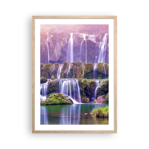 Poszter világos tölgy keretben - Lépcső a menybe - 50x70 cm