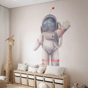 Fotótapéta Premium Sand - Akkor szia! - Űrhajós, Gyermekek, Minimalizmus - 400x280 cm