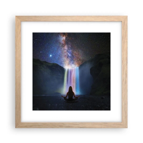 Poszter világos tölgy keretben - Abszolút harmónia - 30x30 cm