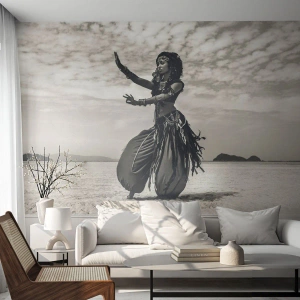Fotótapéta Premium Sand - A déli szigetek tánca - Táncos, India, Hajnal - 100x70 cm