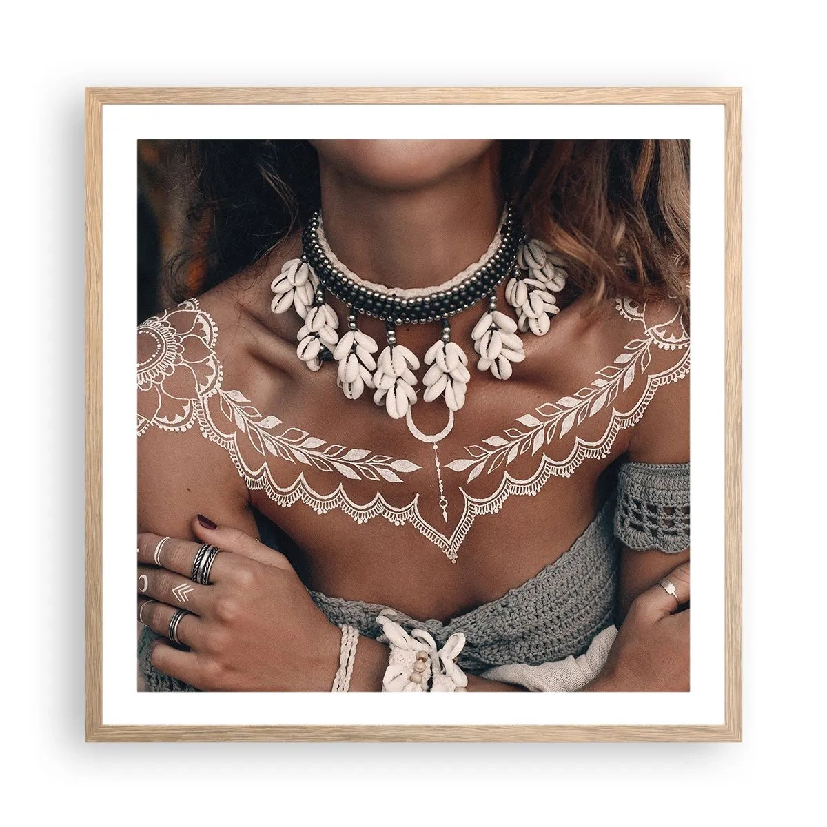 Poszter világos tölgy keretben - Talizmánok, a nőiesség rituáléi - 60x60 cm