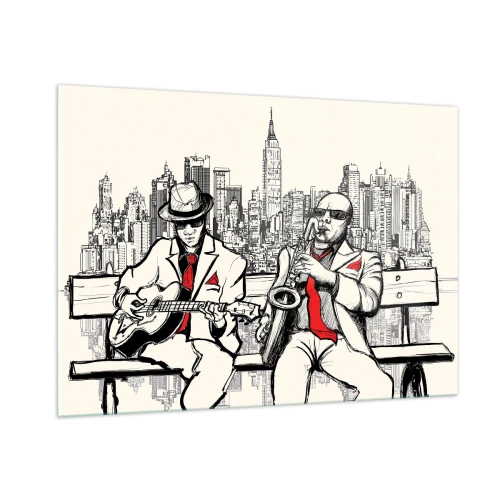 Üveg kép - New York-i improvizáció - 100x70 cm