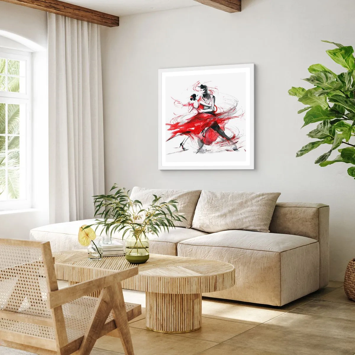 Poszter fekete keretben - Tango - a szenvedély ritmusa - 60x60 cm