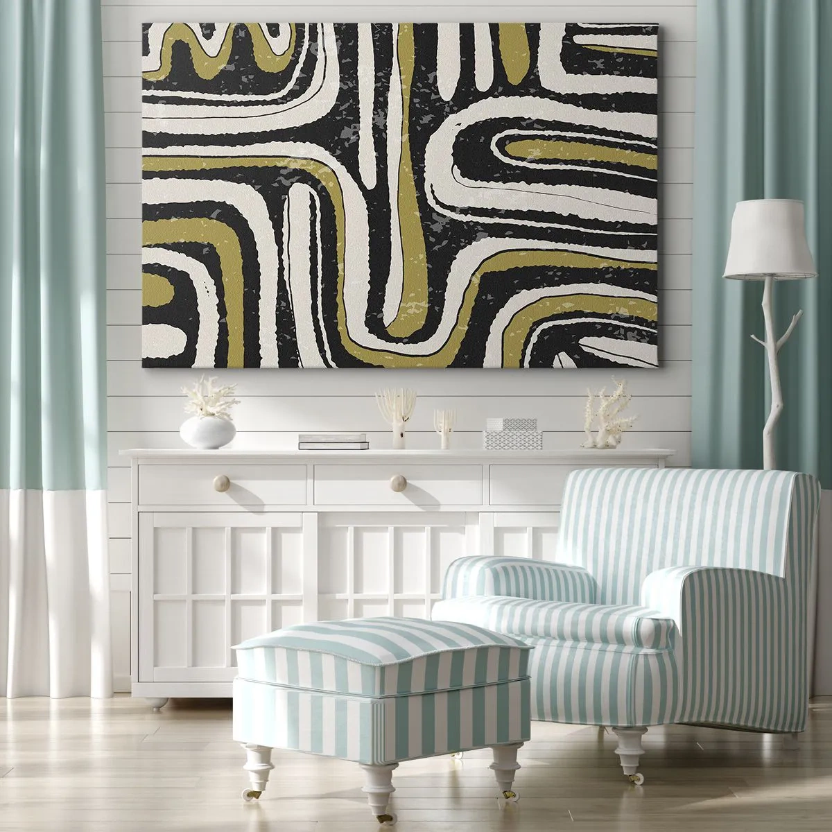 Vászonkép - Kompozíció: traktusok és sikátorok - 100x70 cm