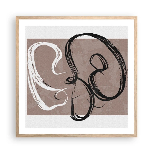 Poszter világos tölgy keretben - Kompozíció - a teljesség keresése - 60x60 cm