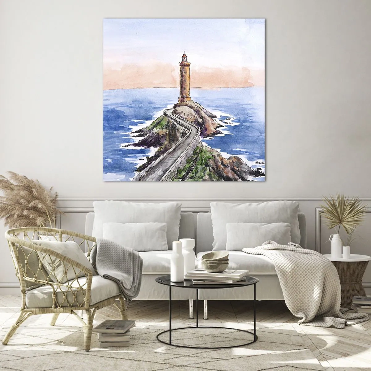 Üveg kép - Szemben a tengerrel - 60x60 cm