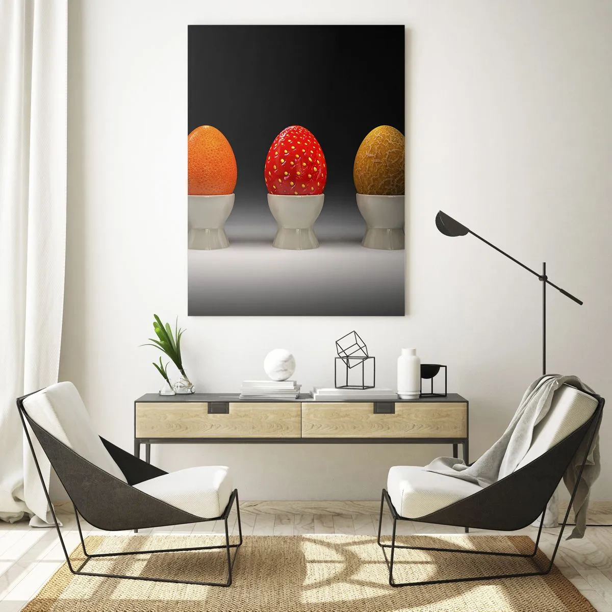 Üveg kép - Gyümölcsös reggeli - 50x70 cm
