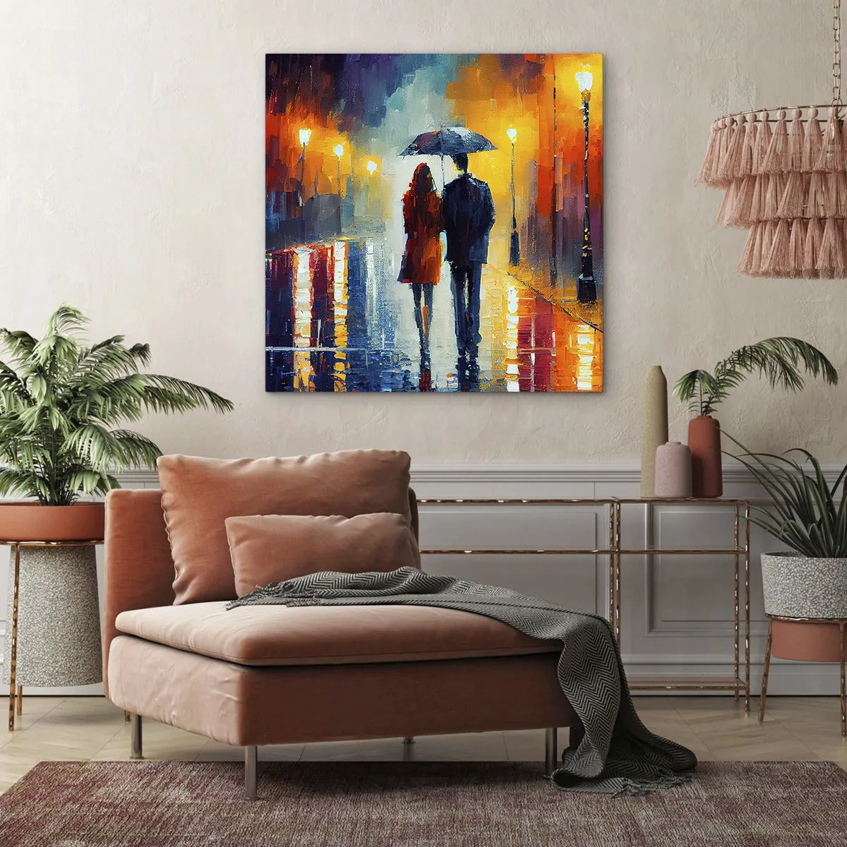 Vászonkép - Együtt - egy színes éjszaka - 70x70 cm