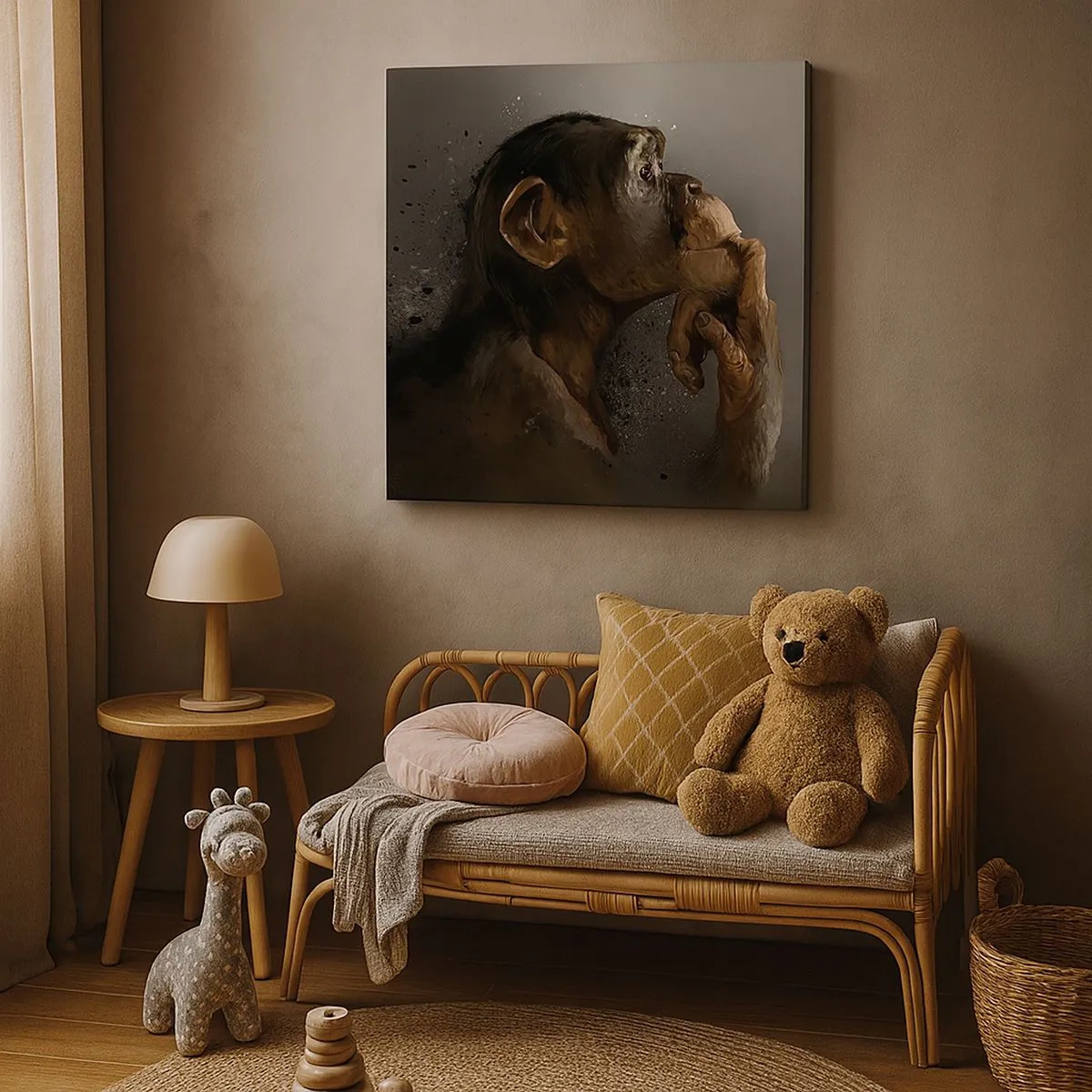 Vászonkép - Biztosan gondolkodó - 30x30 cm