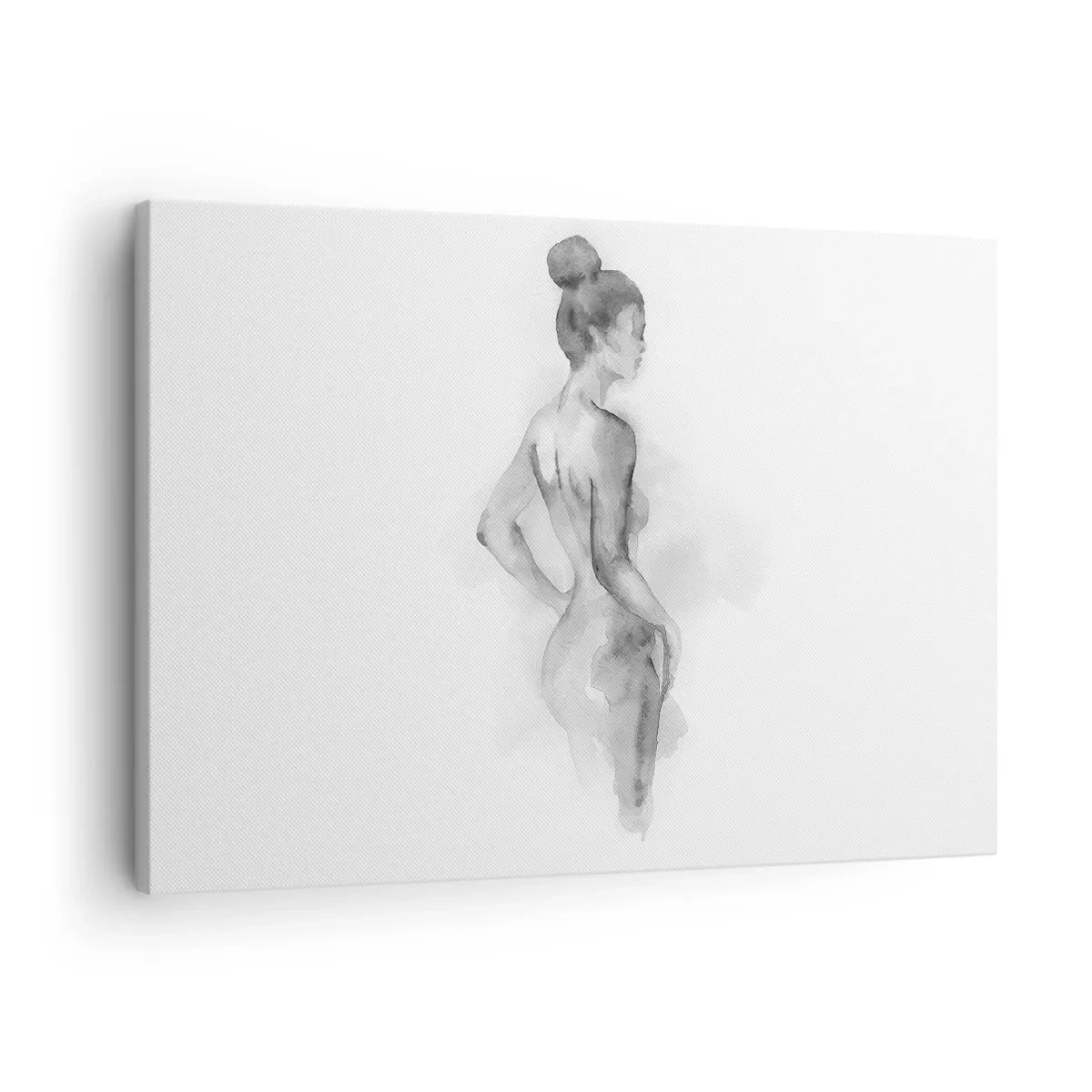 Vászonkép - Női sziluett akvarell vázlat - 70x50cm - Gyönyörű, mint a festmény - Modern fali dekoráció nappalihoz és hálószobához ARTTOR