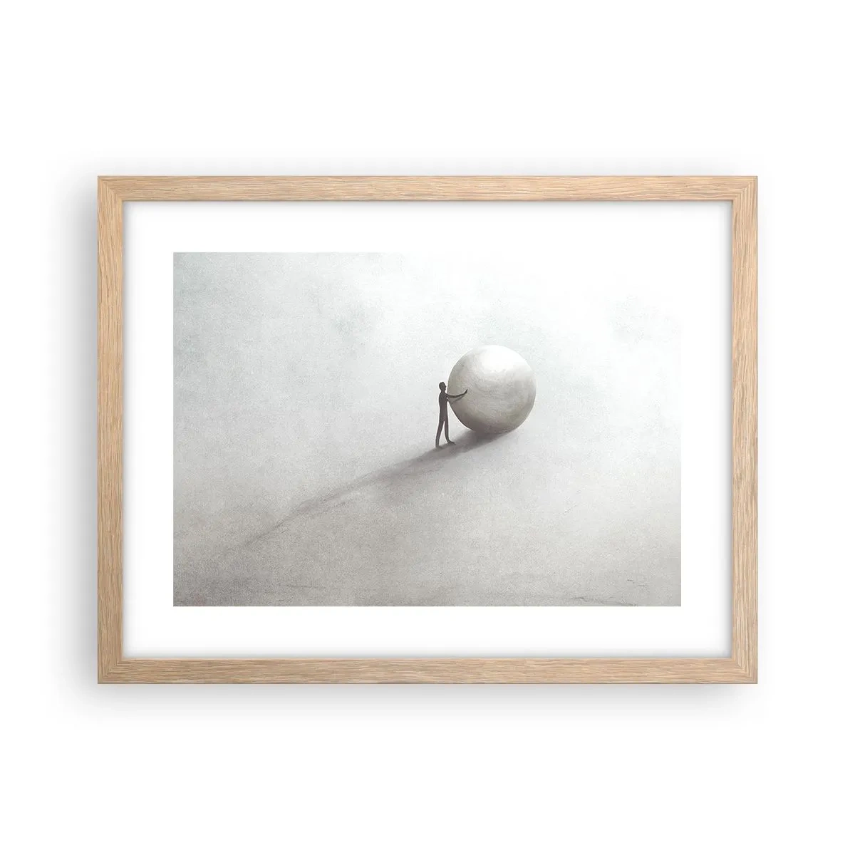 Poszter világos tölgy keretben - Az élet játéka - 40x30 cm