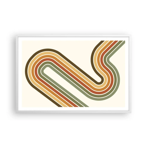 Poszter fekete keretben - Cikkcakkban a célba - 91x61 cm