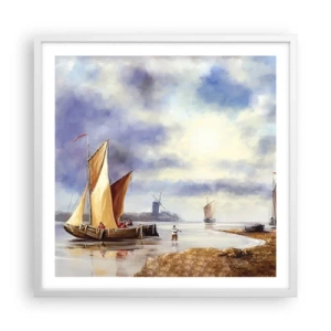 Poszter fekete keretben - A tengerészek visszatérése - 60x60 cm