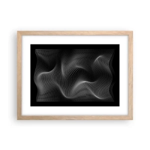 Poszter világos tölgy keretben - A fény tánca a térben - 40x30 cm