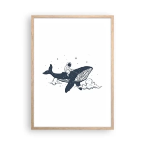 Poszter világos tölgy keretben - Egy kozmikus kaland - 50x70 cm