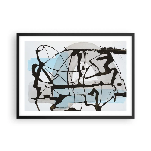 Poszter fehér keretben - Mindennek ellenére kék - 70x50 cm
