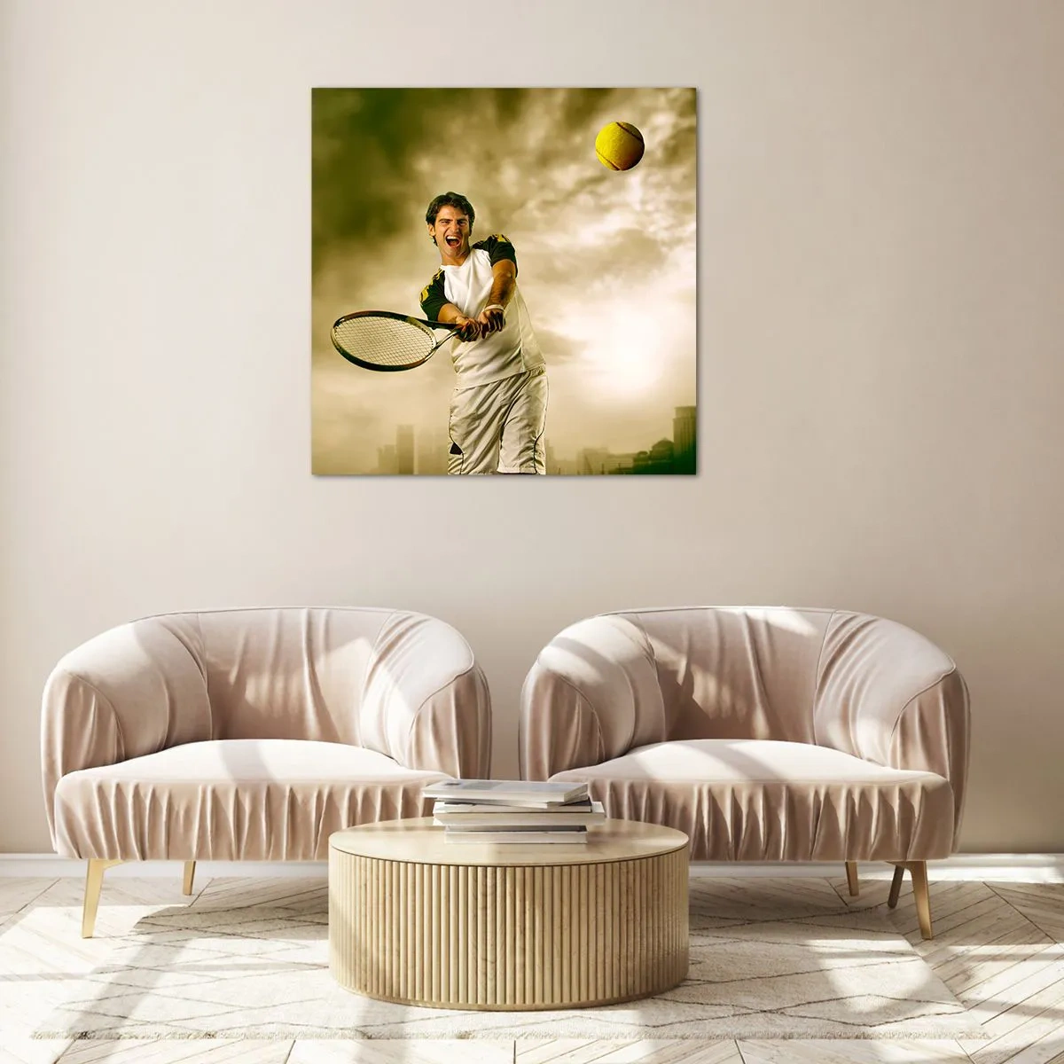 Üveg kép - Energia és boldogság - 30x30 cm