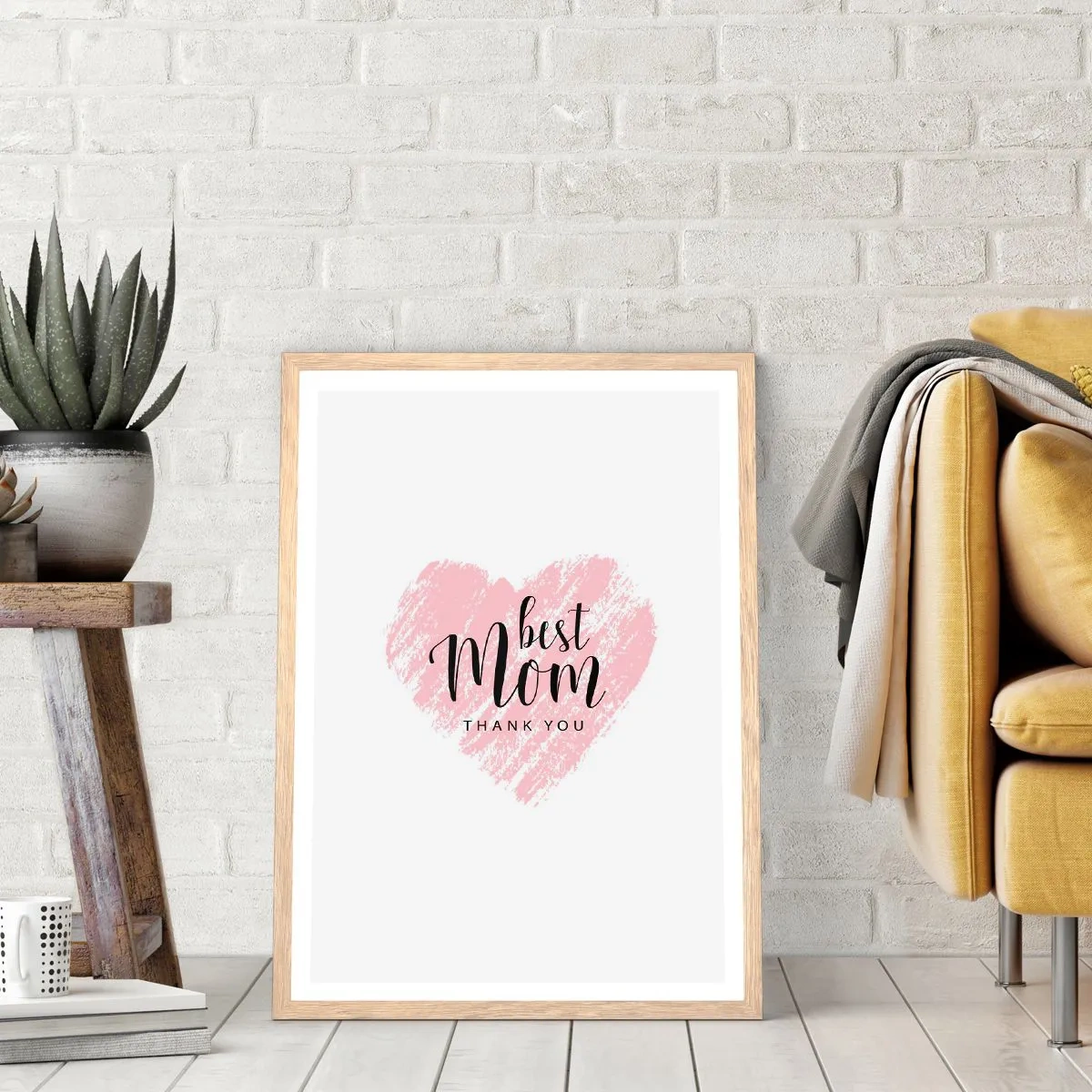 Poszter világos tölgy keretben - Mindig a megfelelő pillanat - 50x70 cm