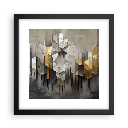 Poszter fehér keretben - Kompozíció jégből és fényből - 30x30 cm