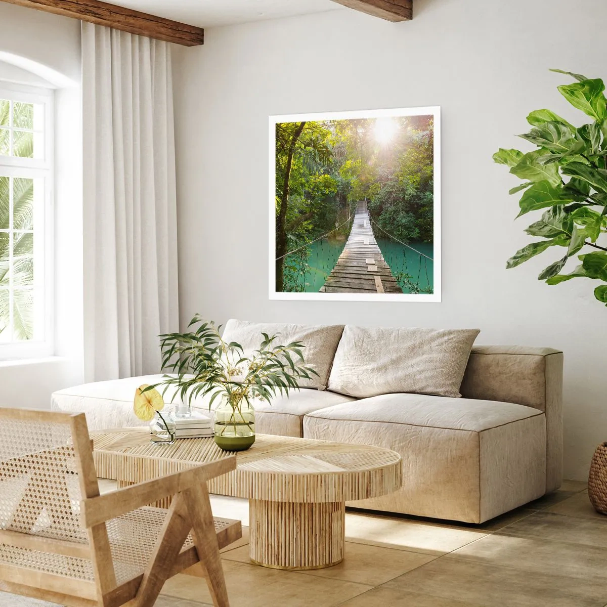 Poszter - Az azúrkék vízen át az azúrkék erdőbe - 50x50 cm