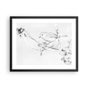 Poszter fehér keretben - Téli reggel - 50x40 cm