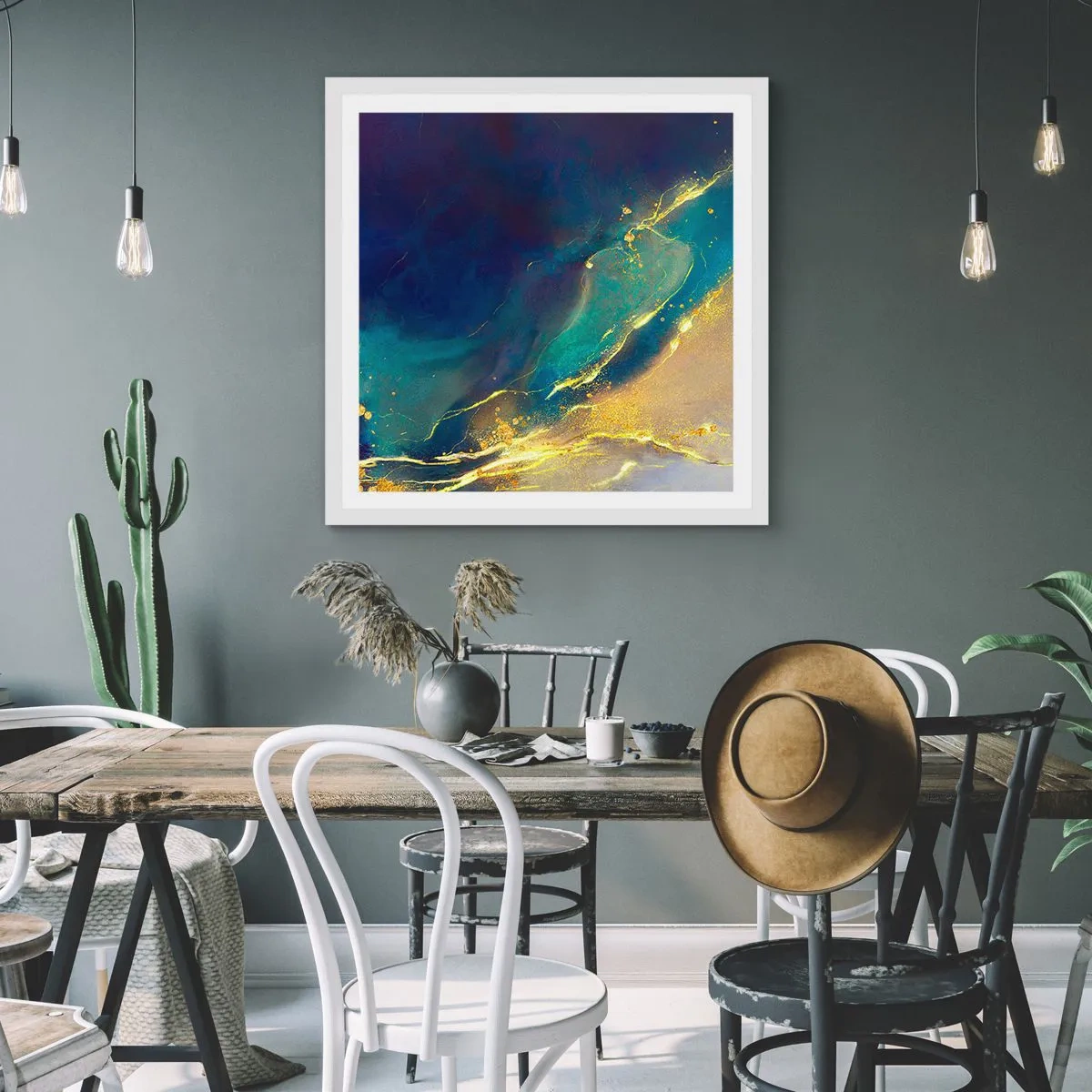 Poszter fekete keretben - Az arany lagúnaövezet - 60x60 cm