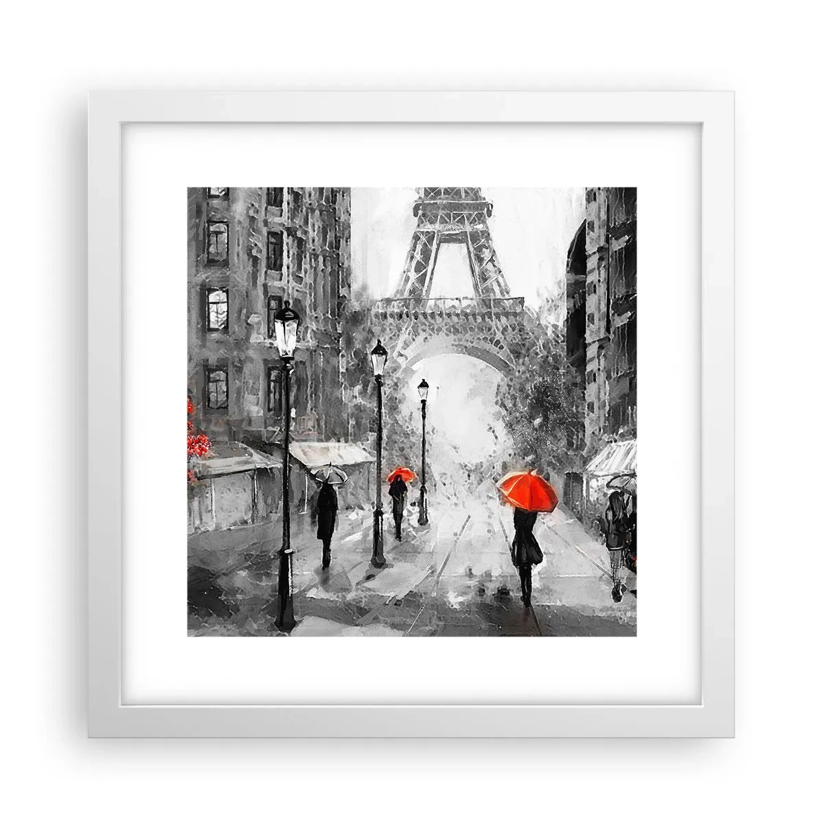 Poszter fekete keretben - Minden út hozzá vezet - 30x30 cm