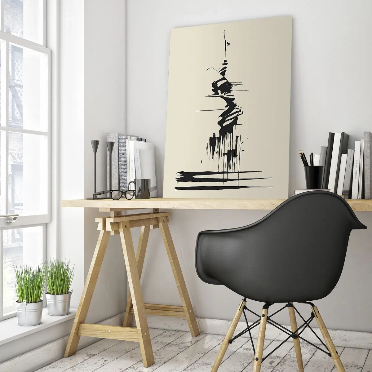 Üveg kép - Sietős absztrakció - 50x70 cm