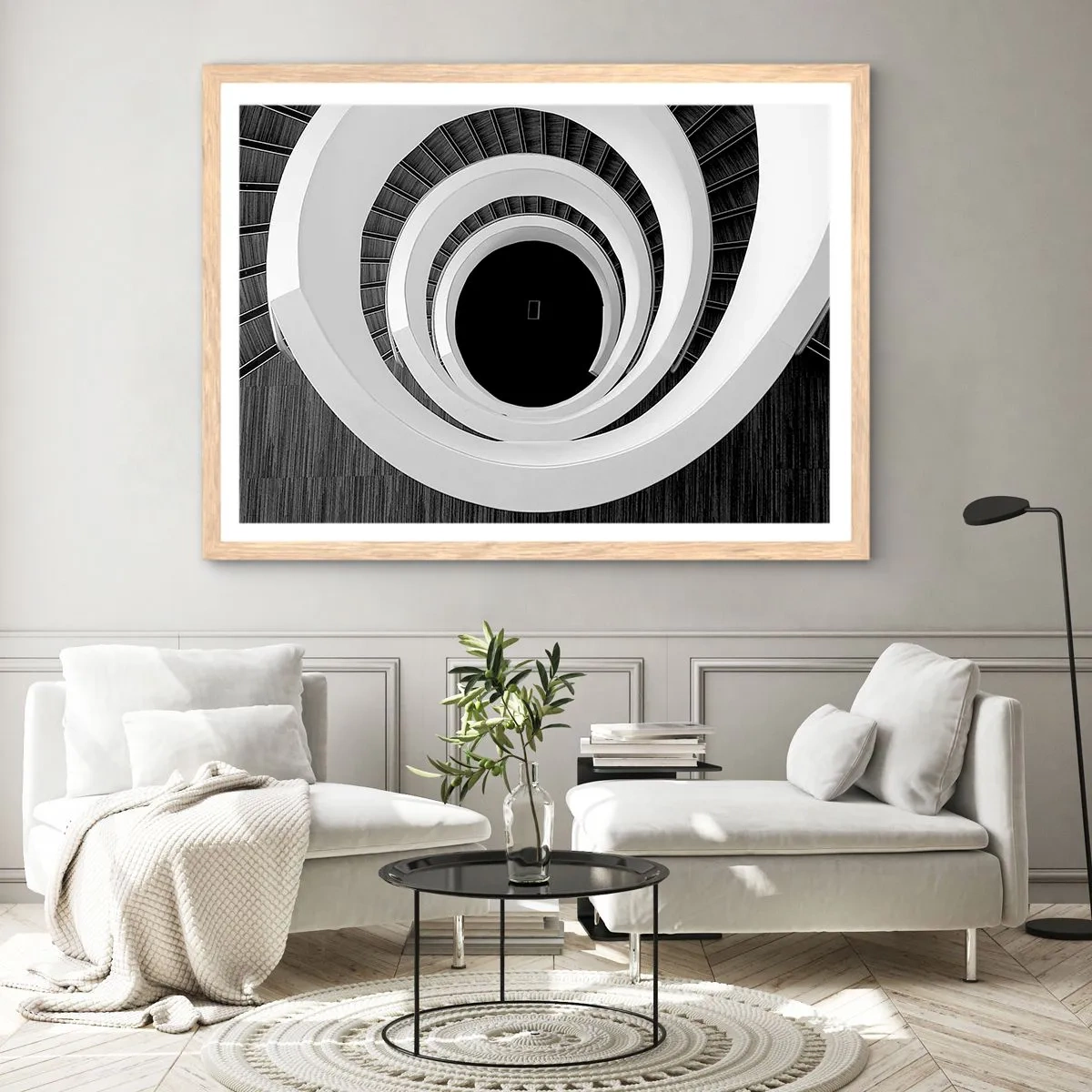 Poszter világos tölgy keretben - Lényegre törő - 100x70 cm