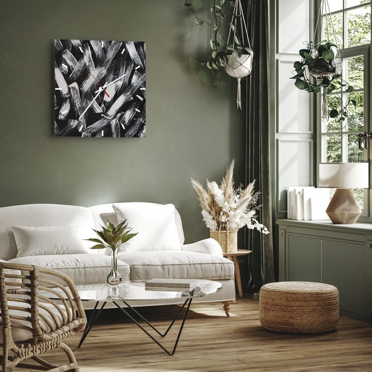 Falióra, Óra - Absztrakció az ipari szellemben - 30x30 cm