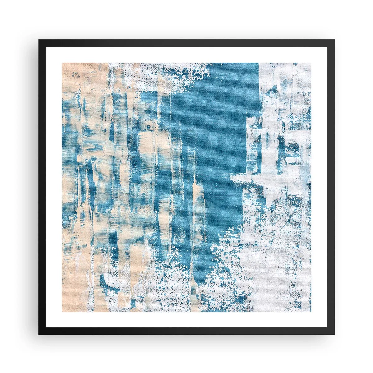 Poszter fehér keretben - Jégcsapon keresztül - 60x60 cm