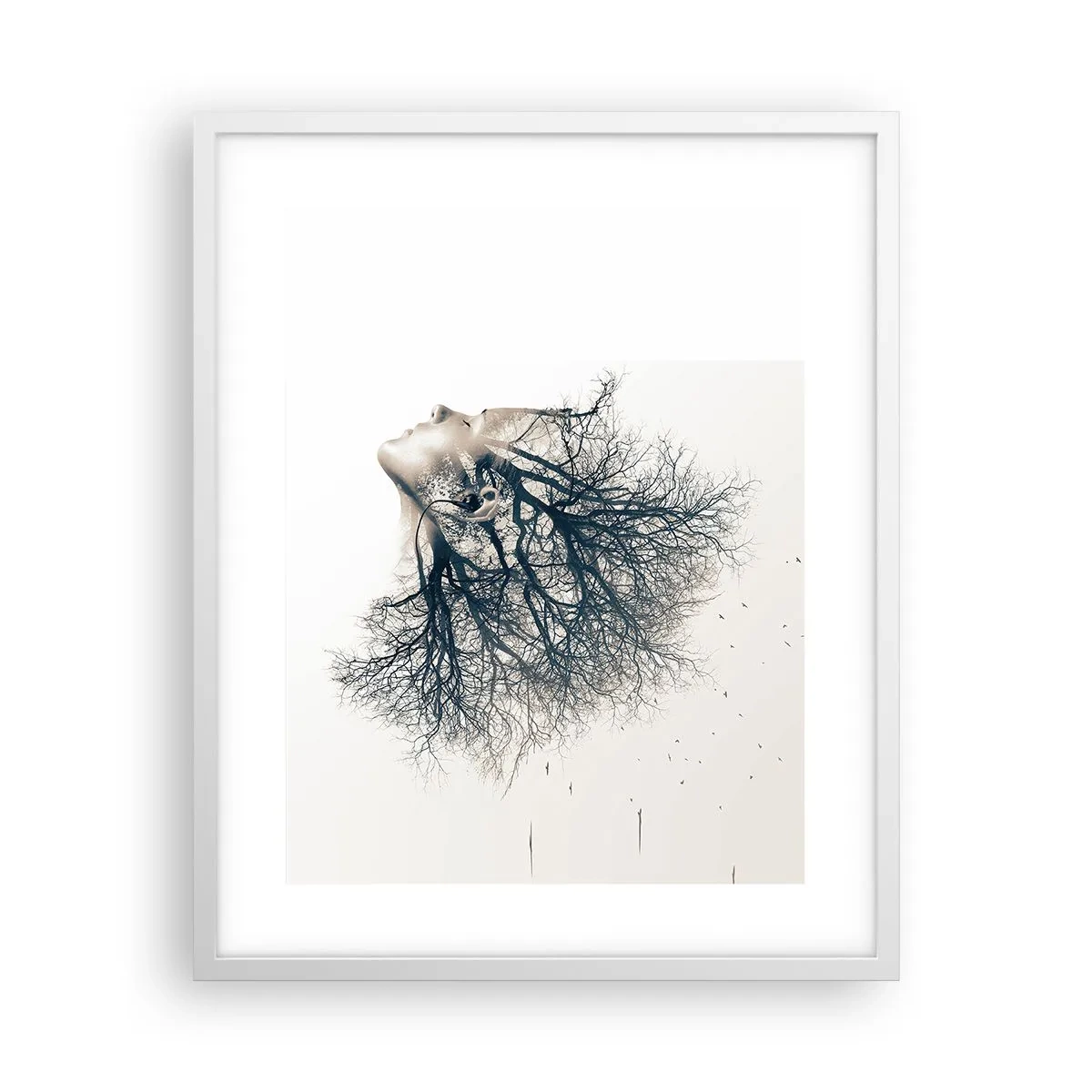 Poszter fekete keretben - Hallgatva a fa suttogását - 40x50 cm